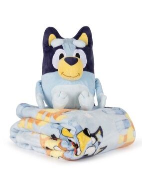 Bluey Plush Dog with Matching Light Blue Bluey  Blanket